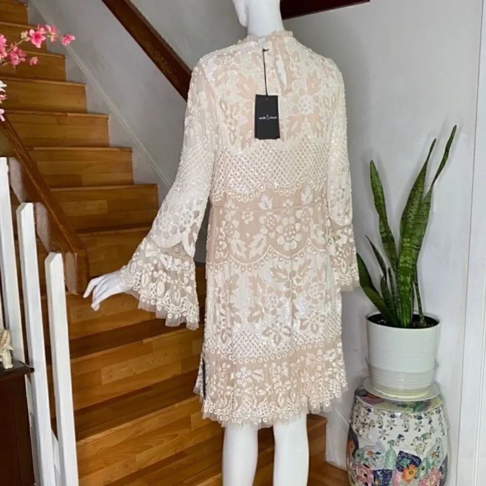 BHLDN Needle & Thread Snowdrop Mini Dress - Picture 10 of 13